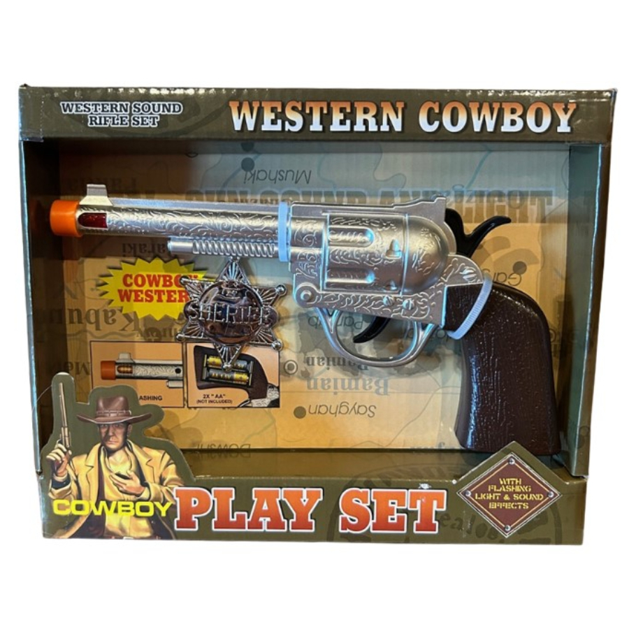 Cowboy Revolver & Badge Role Play Set