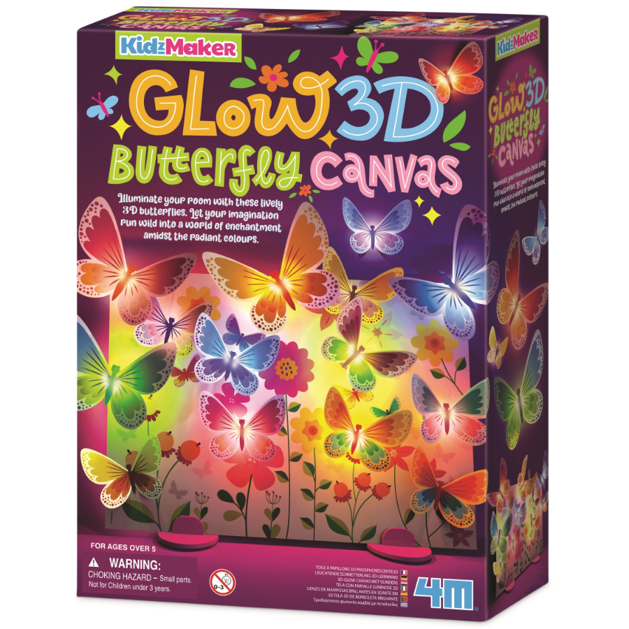 Kidz Maker 3D Glow Butterfly Canvas