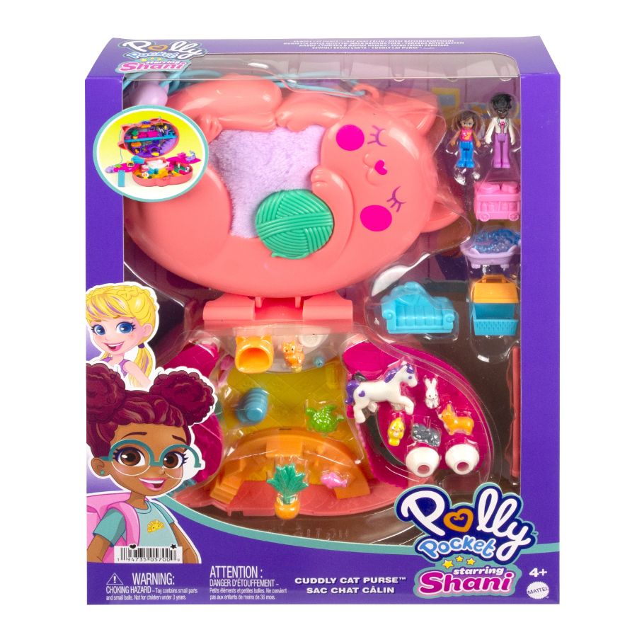 Polly Pocket Purse Compact Cuddly Cat
