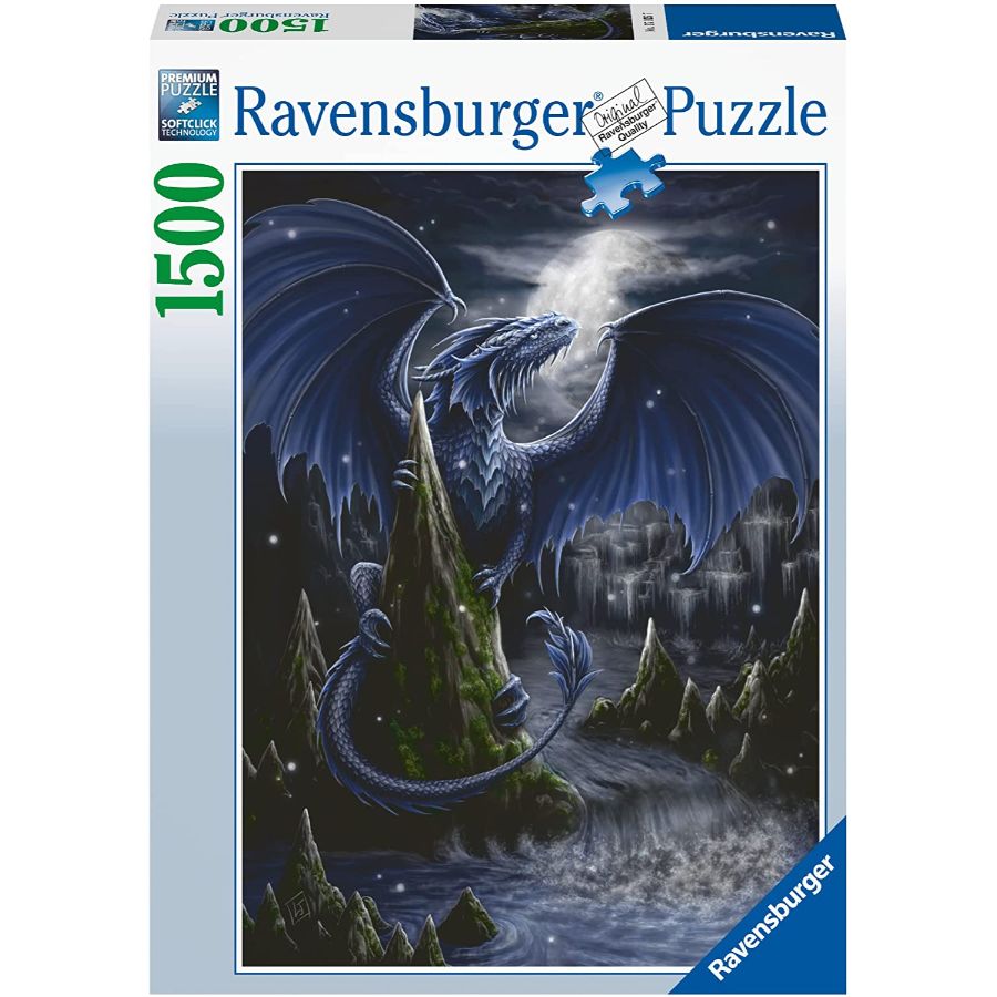 Ravensburger Puzzle 1500 Piece The Black & Blue Dragon