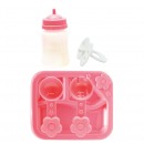 Dolls World Feeding Set With Bottle Dummy Plate Fork & Spoon For Baby Doll