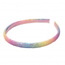 Rainbow Narrow Chunky Glitter Headband