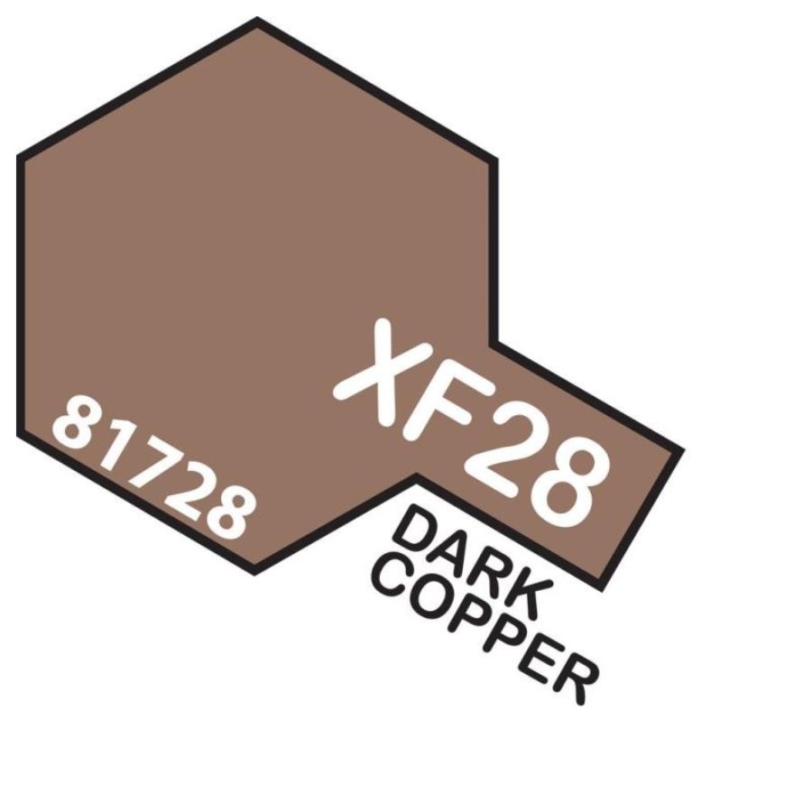 Tamiya Mini Acrylic Paint XF28 Dark Copper