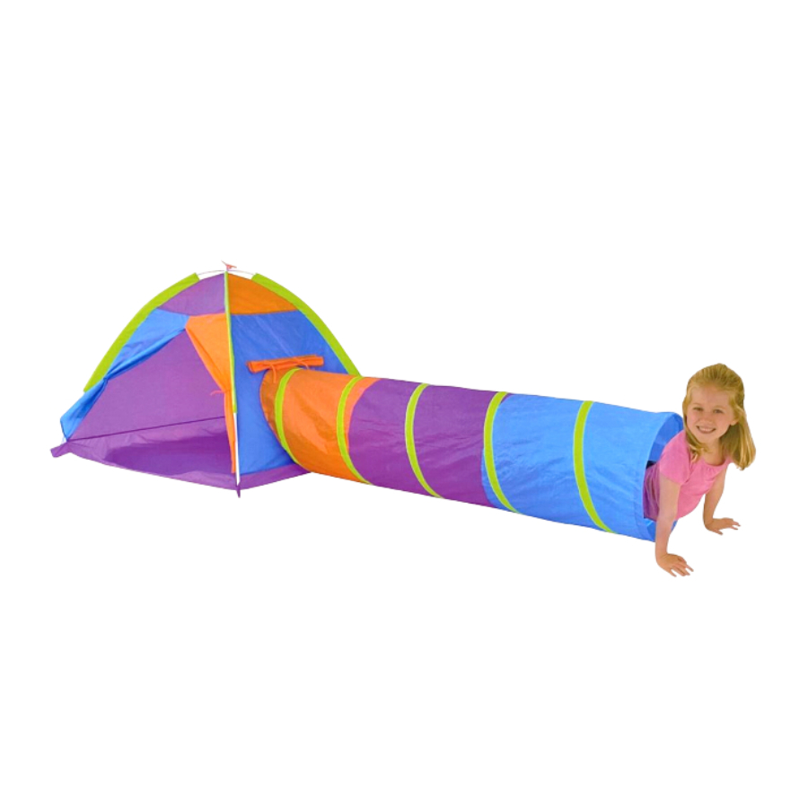 Pop Up Tent & Tunnel Multi Colour