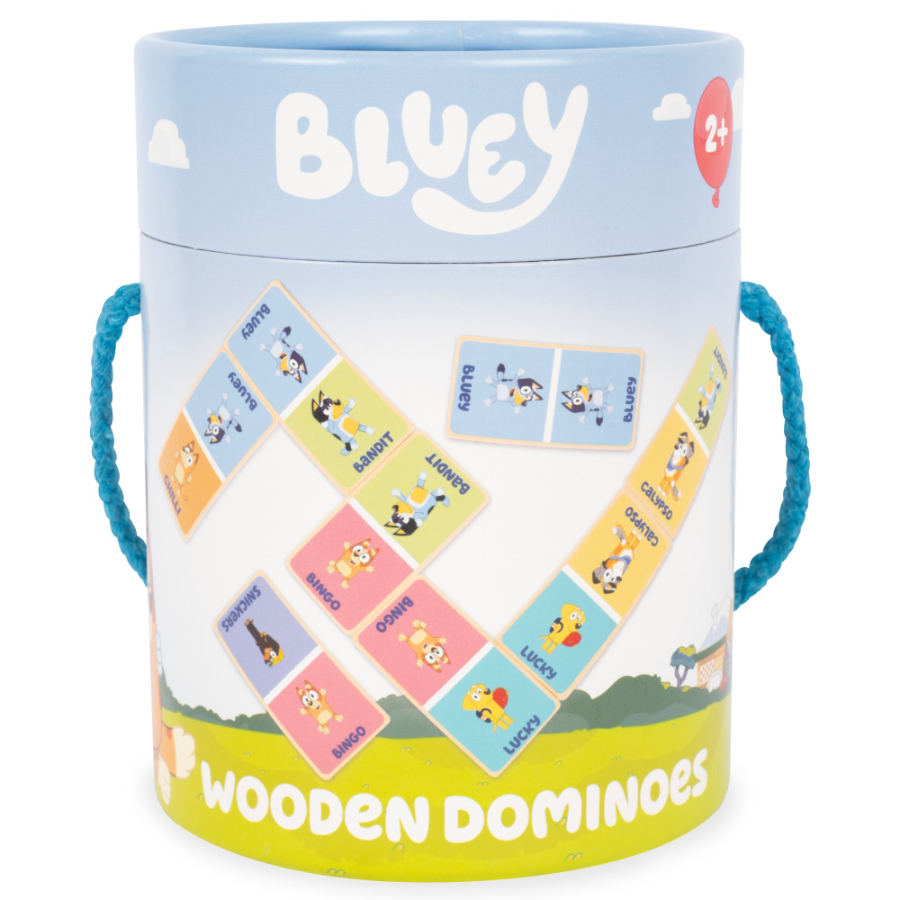 Bluey Wooden Dominoes Game