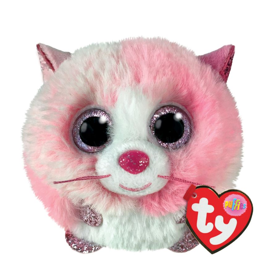 Beanie Boos Ty Puffies Tia Pink Cat