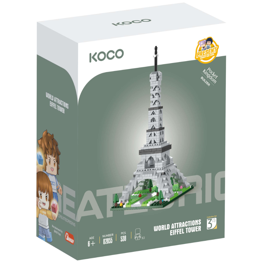 Koko Building Blocks Landmarks The Eiffel Tower 538 Pieces
