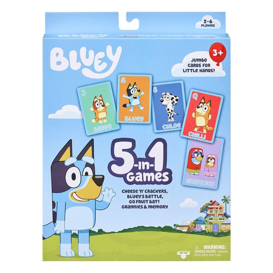 Bluey 5 In 1 Card Game Set