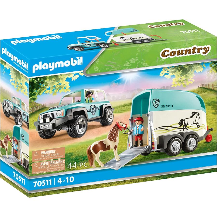 Playmobil Car With Pony Trailer