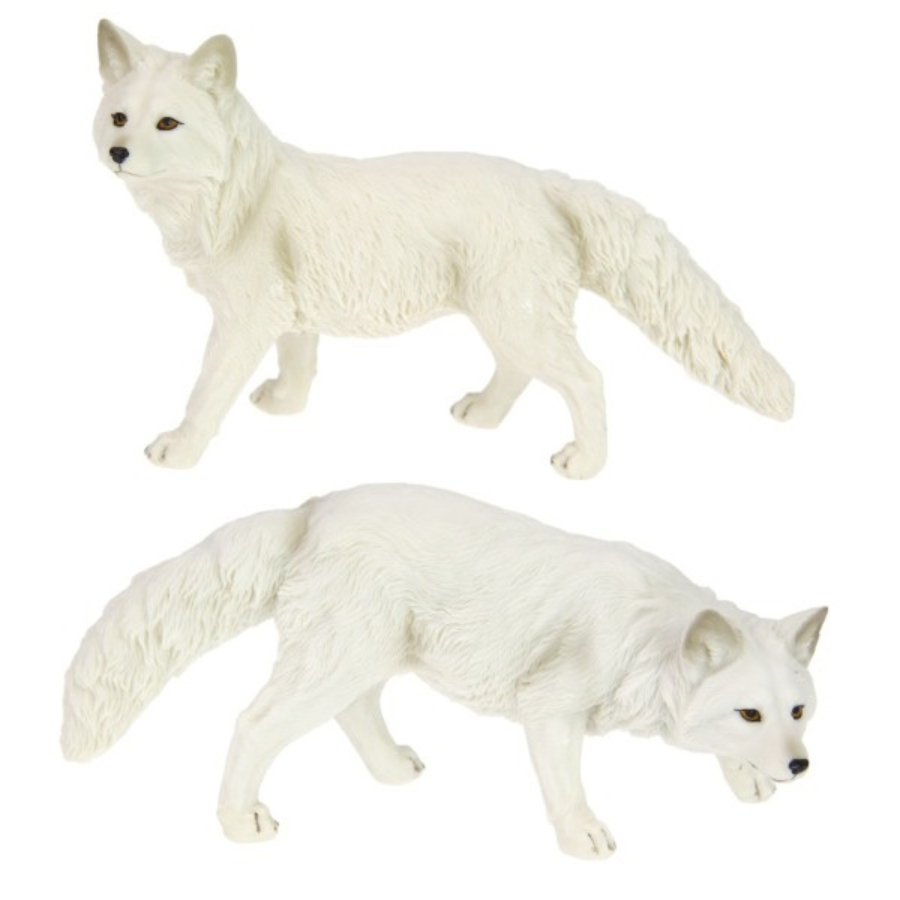 Wolf White Standing & Crouching 23cm Assorted