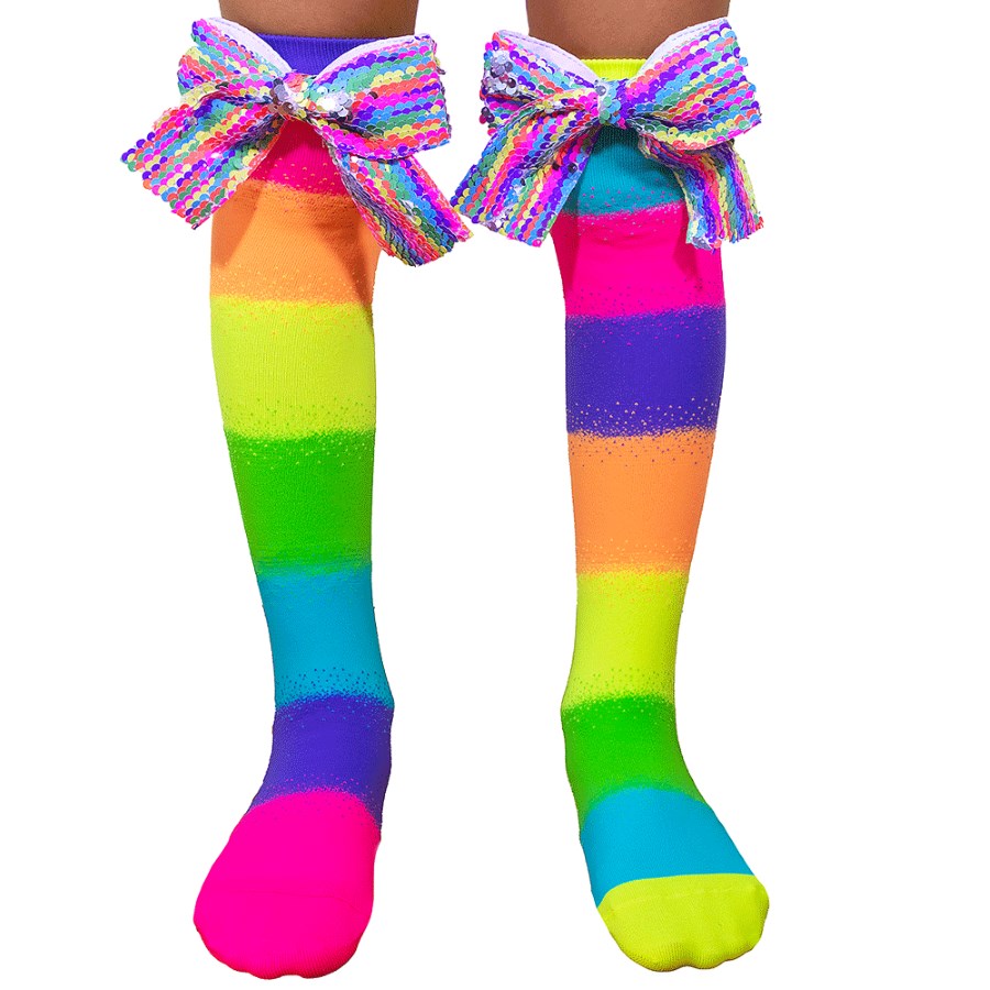 Madmia Socks Rainbow With Sequin Bow