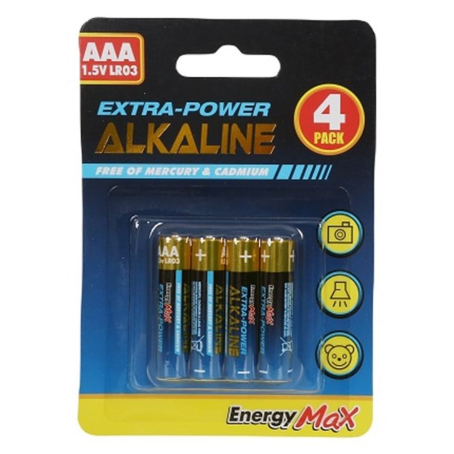 Extra Power Alkaline Battery AAA x 4 Pack