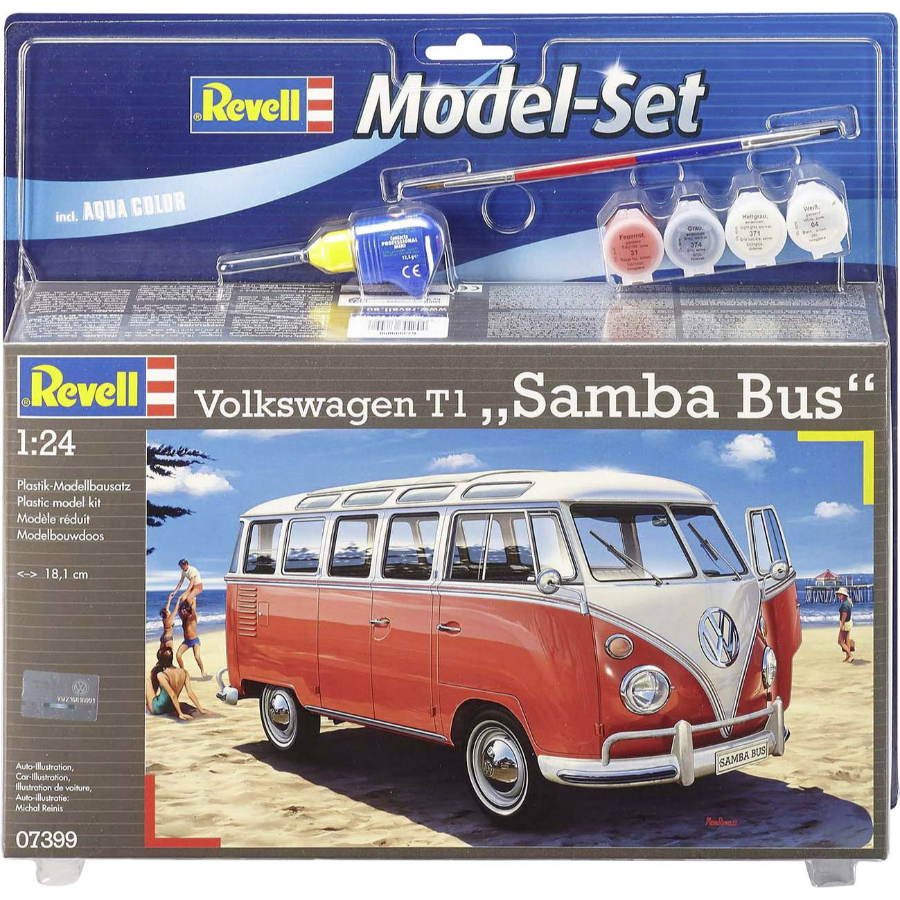 Revell Model Kit 1:24 VW T1 Samba Bus