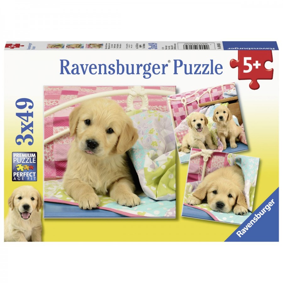 Ravensburger Puzzle 3x49 Piece Cute Puppy Dogs