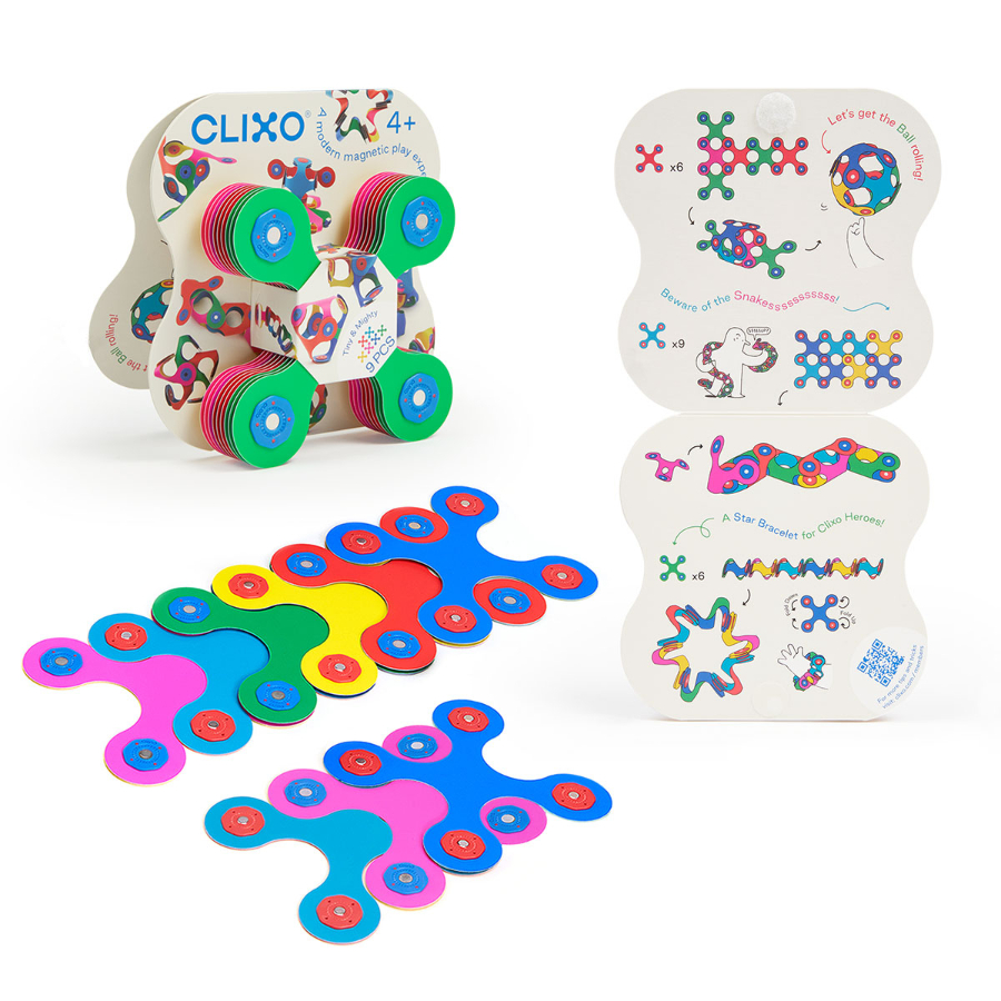 Clixo Tiny & Mighty Magnetics 9 Piece Toy