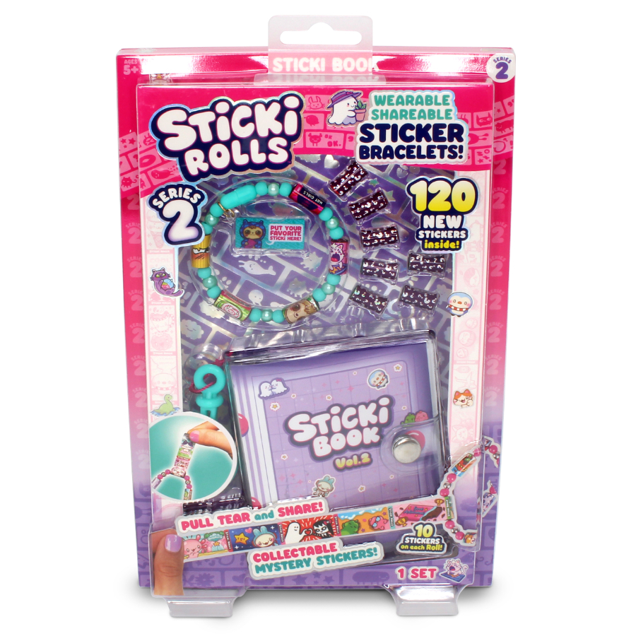Sticki Rolls Series 2 Sticki Band & Book With 120 Stickers Assorted