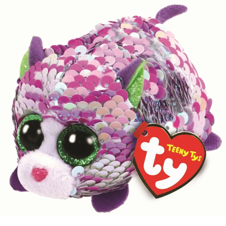 Beanie Boos Flippables Teeny Tys Lilac Purple Cat