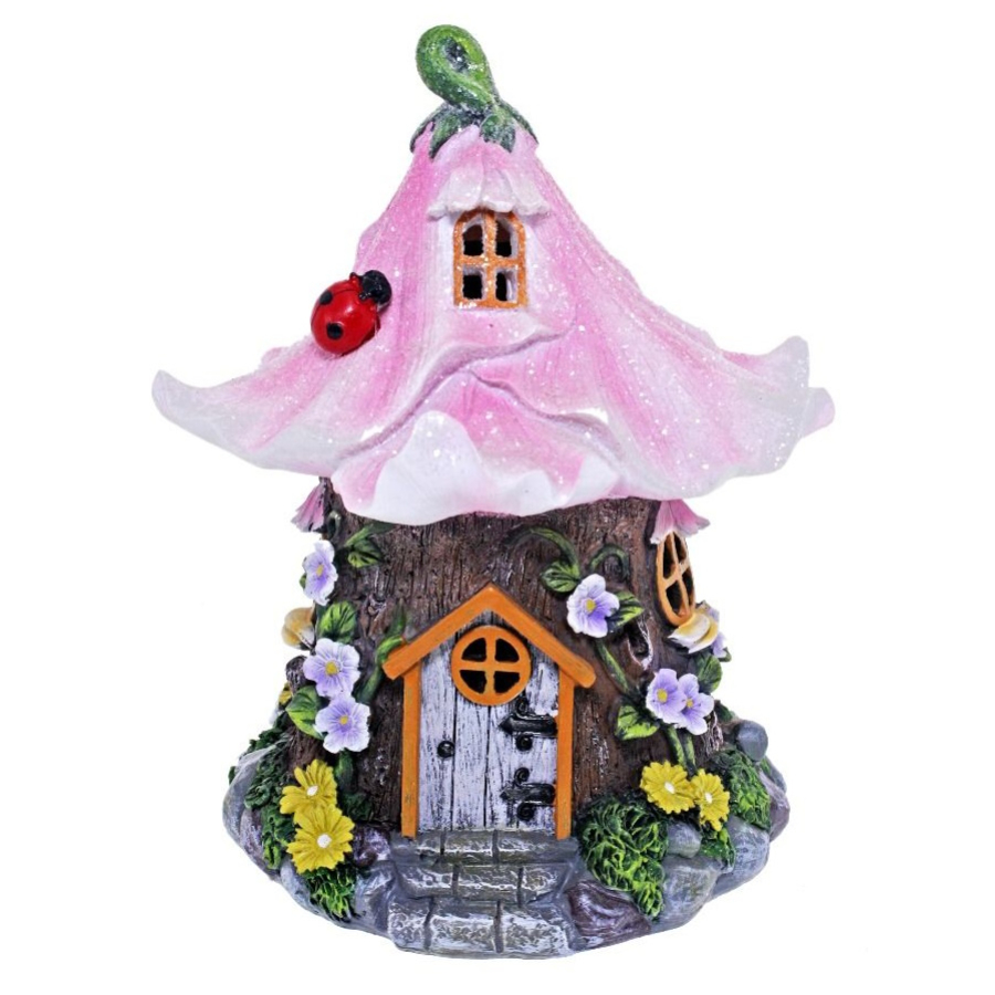 Fairy Solar Pink Flower House