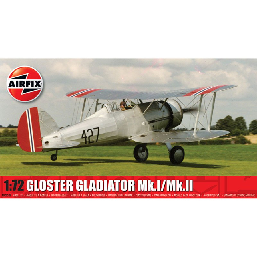 Airfix Model Kit 1:72 Gloster Gladiator Mk I Mk II