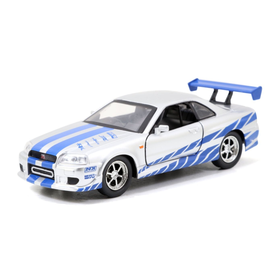 Jada Diecast 1:32 Fast & Furious Brians Nissan Skyline GT-R R34 Silver