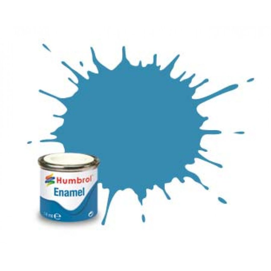 Humbrol Enamel Paint Mediterranean Blue Gloss