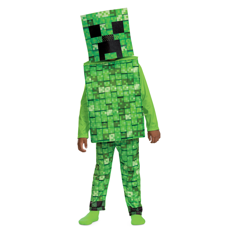 Minecraft Creeper Kids Dress Up Costume Size 4-6