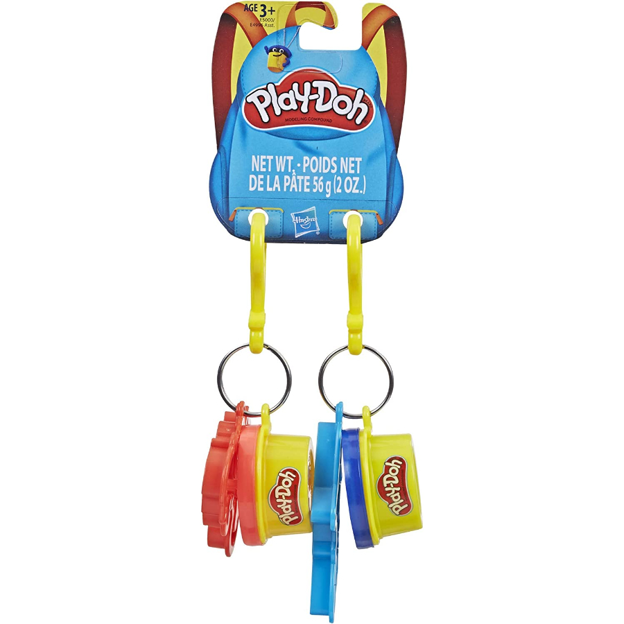 Playdoh Keyrings With Dough & Cutter 2 Pack Assorted