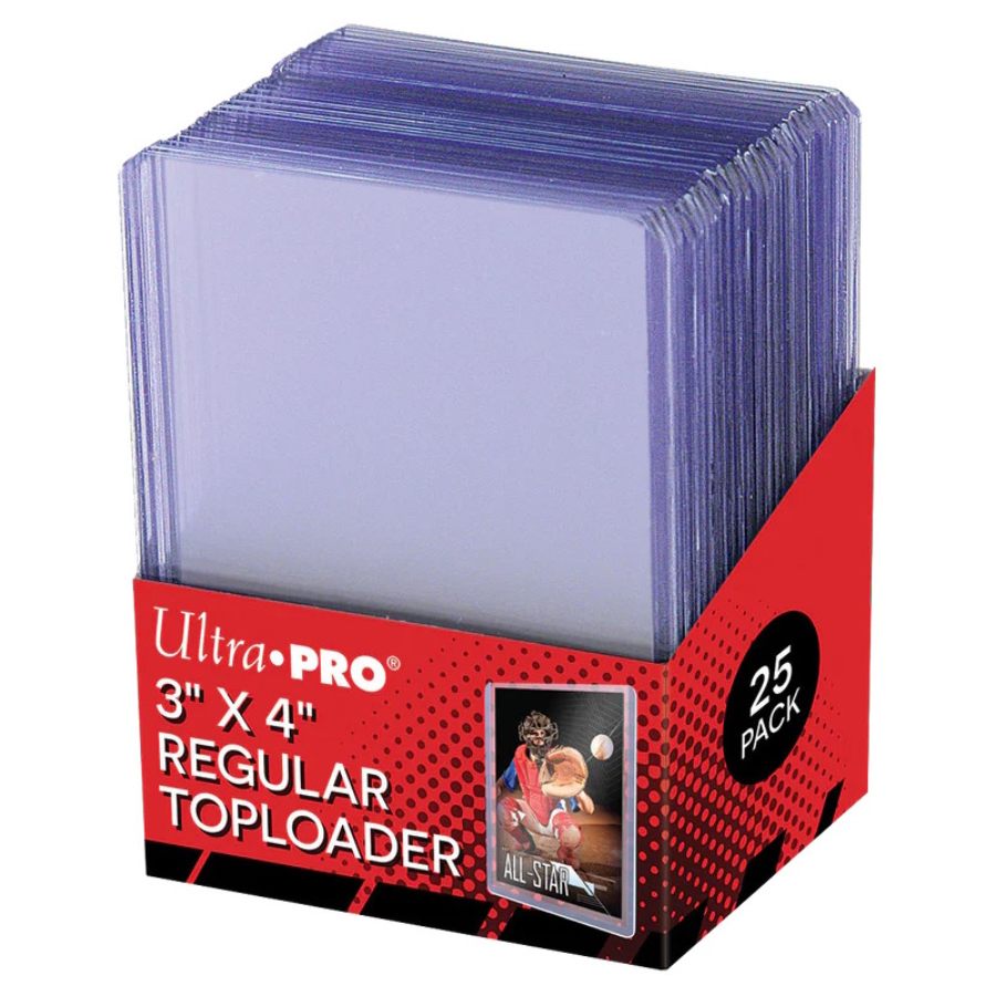 Ultra Pro Card Accessories Toploader Card Sleeve 35pt Regular Clear 3 x 4 Inch 25 Pack