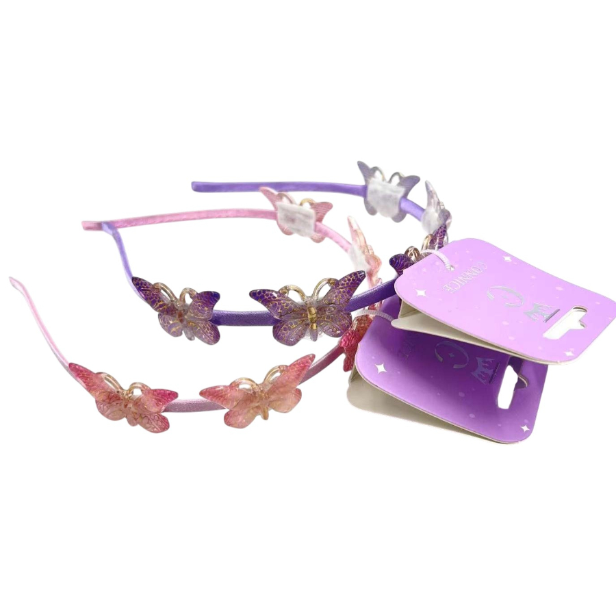 Kids Headband Pastel Gradient Butterfly Assorted