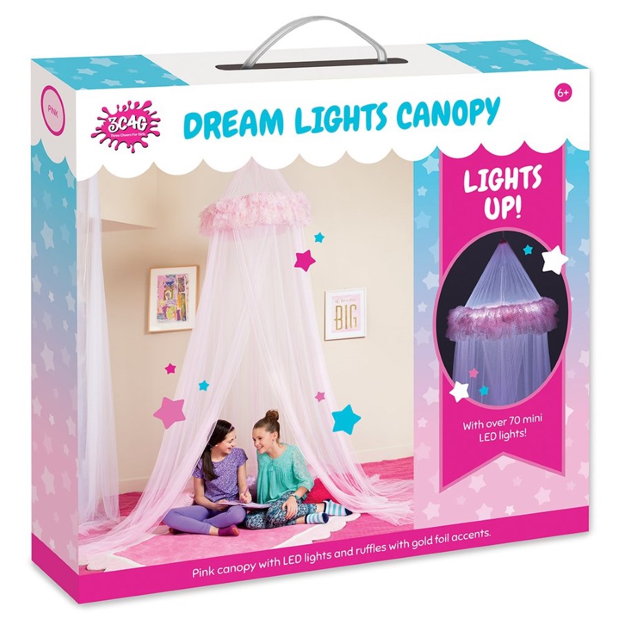 Dream Lights Canopy Pink With 75 LED Lights