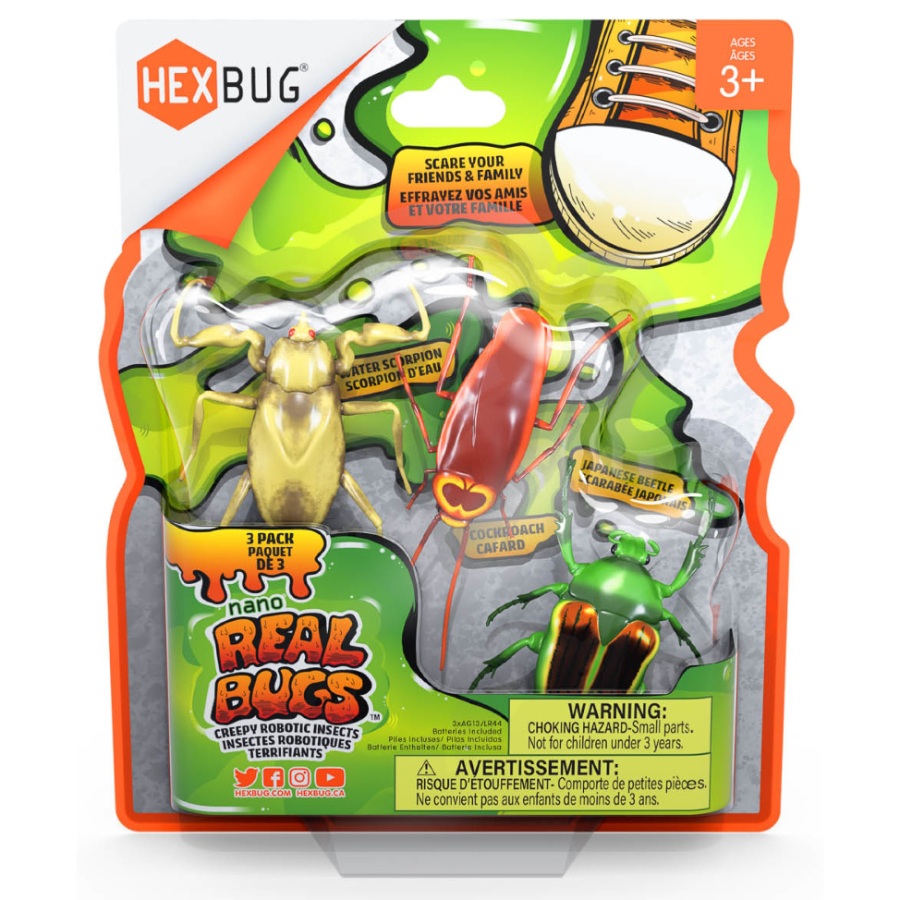 Hexbug Nano Micro Robotic Creatures Real Bugs 3 Pack