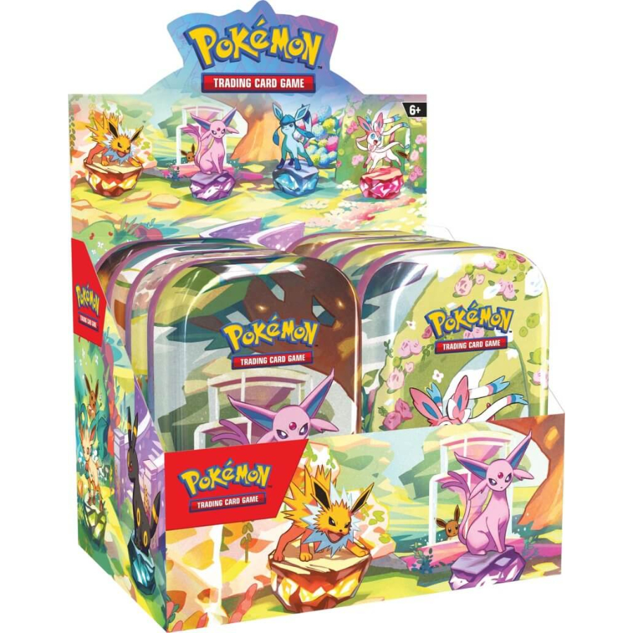 Pokemon TCG Scarlet & Violet Prismatic Evolutions Mini Tin Including 2 Booster Packs