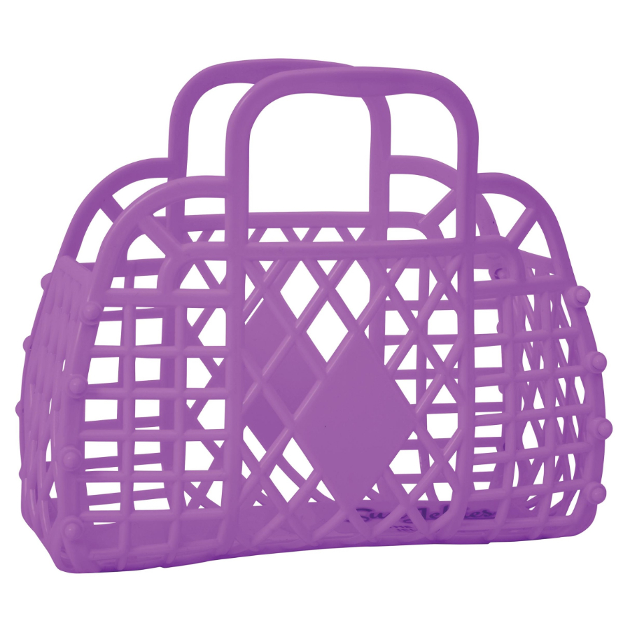 Sun Jellies Retro Jelly Bag Basket Mini Purple