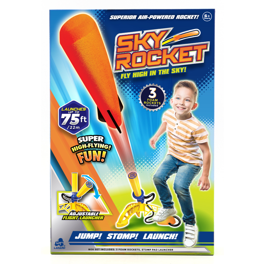 Sky Rocket Stomp Rocket With Adjustable Flight Path