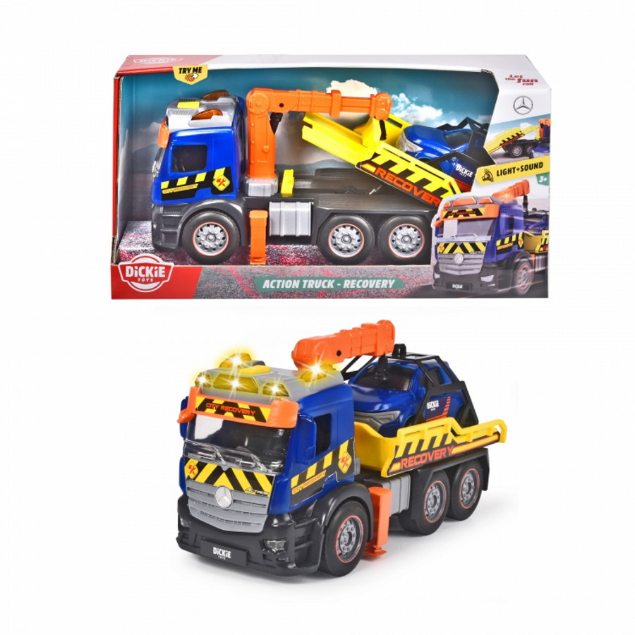 Dickie Toys Action Recovery Truck & Car With Lights & Sounds