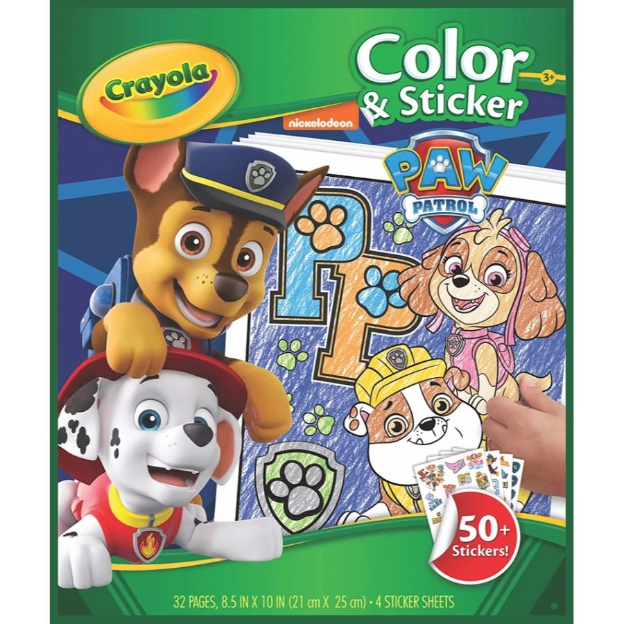 Crayola Colour & Sticker Book Paw Patrol