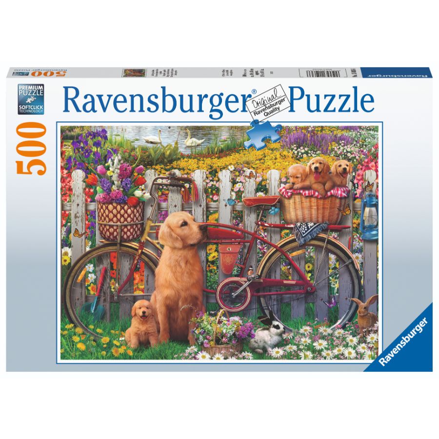 Ravensburger Puzzle 500 Piece Cute Dogs In The Garden