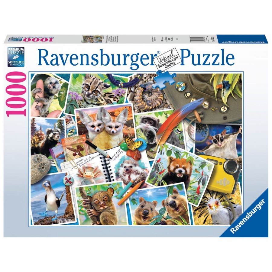 Ravensburger Puzzle 1000 Piece A Travelers Animal Journal