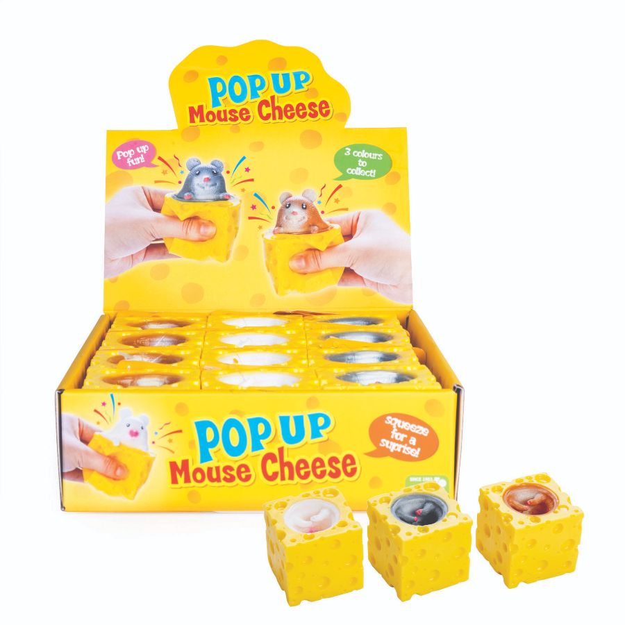 Squishy Pop Up Mouse In Cheese Assorted
