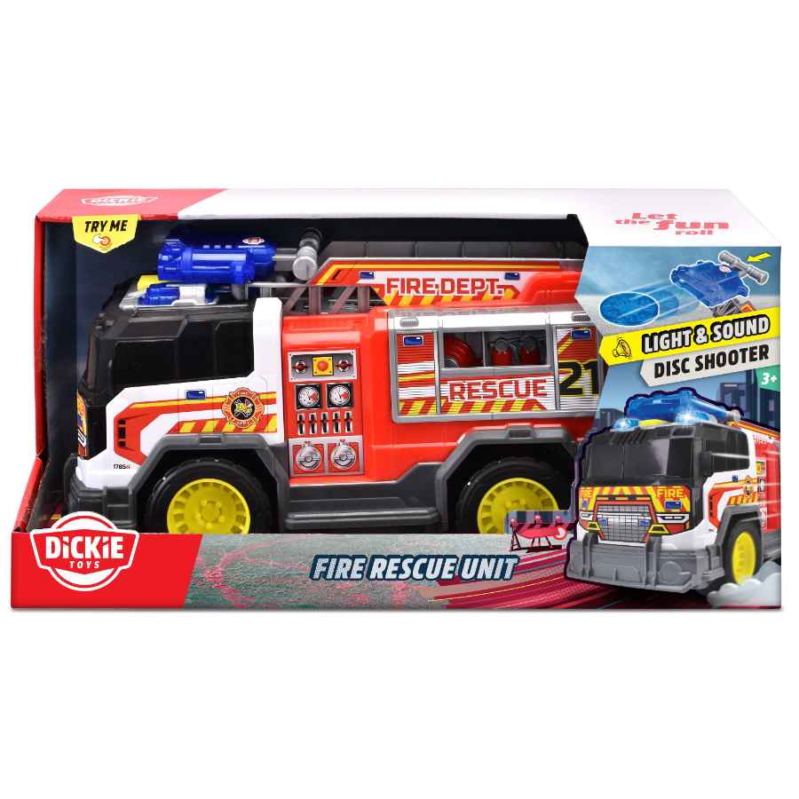 Dickie Toys Fire Rescue Unit With Lights & Sounds 30cm