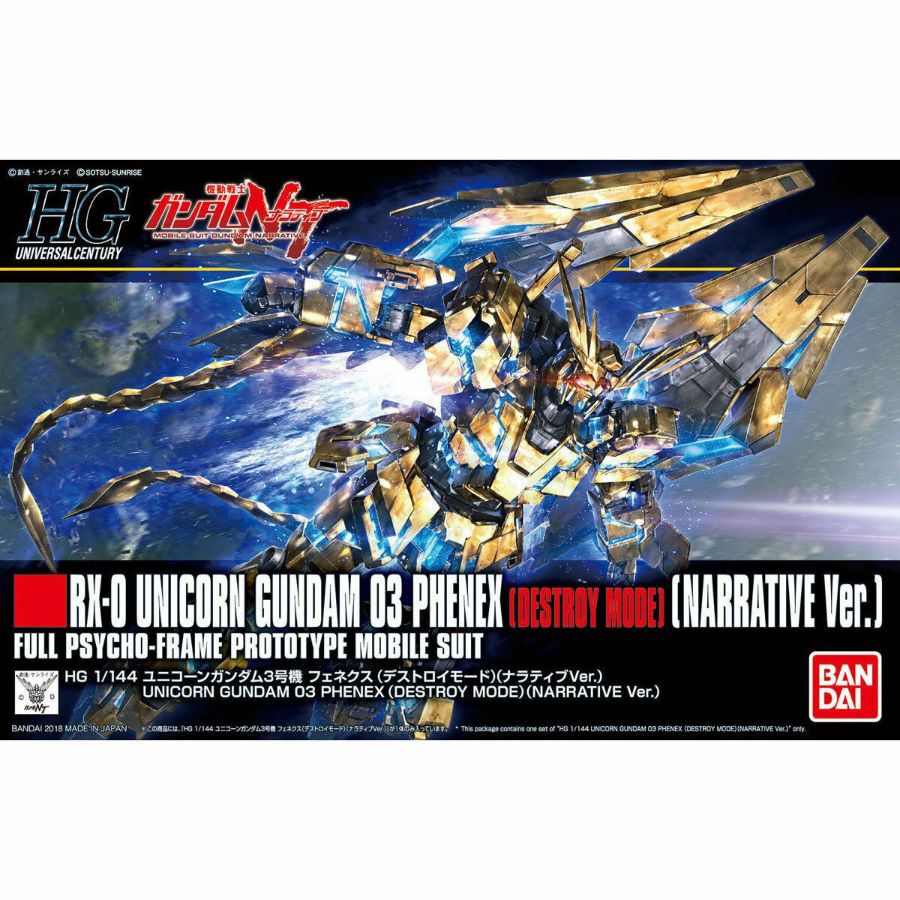 Gundam Model Kit 1:144 HGUC Unicorn Gundam 03 Phenex Destroy Mode Narrative Ver