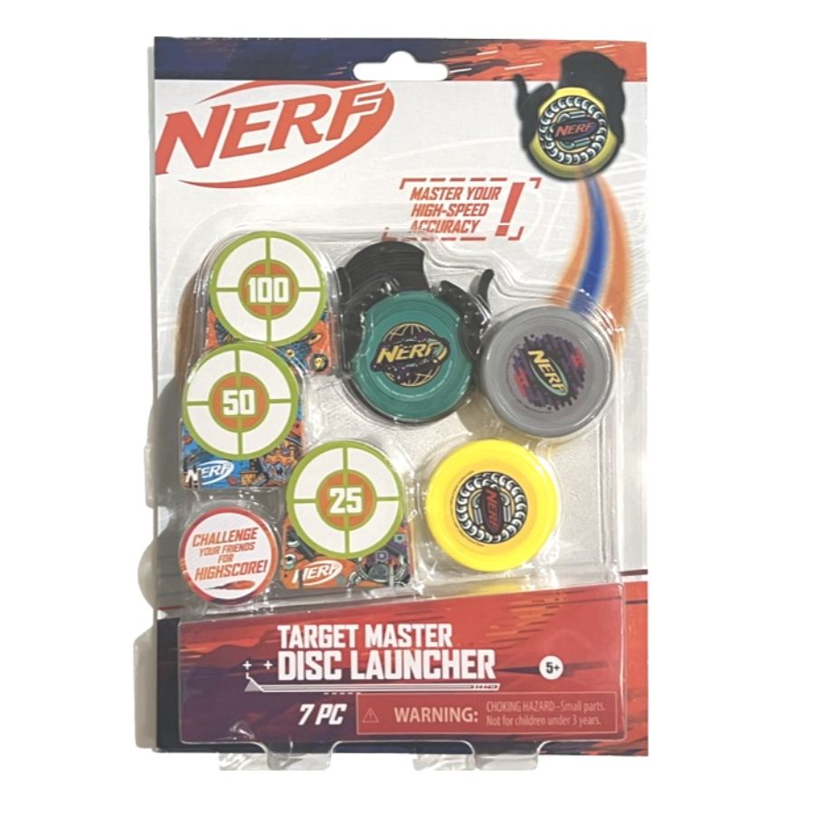 Nerf Disc Launcher Set With Targets