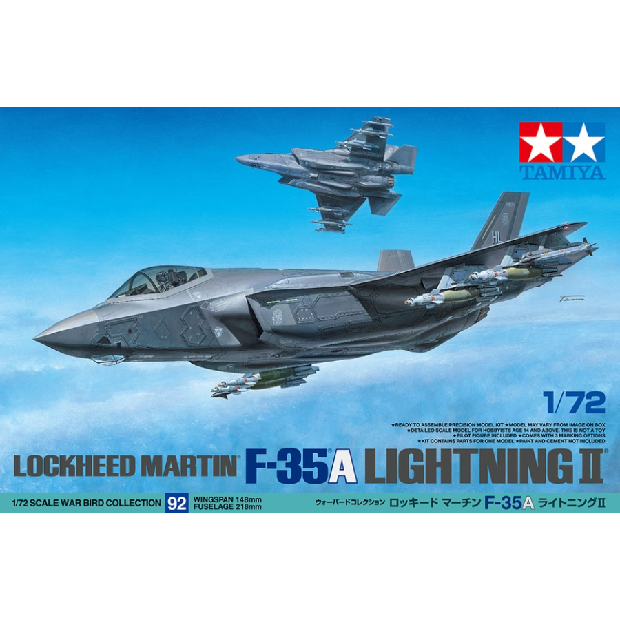 Tamiya Model Kit 1:72 Lockheed Martin F-35A Lightning II