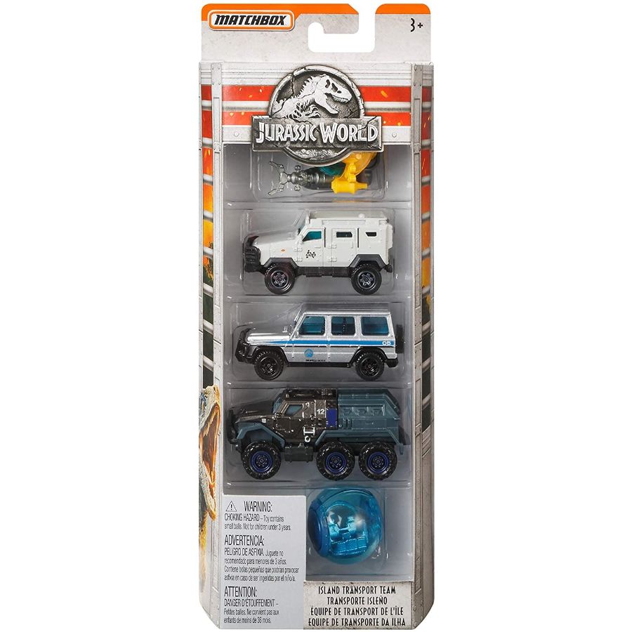 Matchbox Jurassic World Vehicles 5 Car Pack Assorted