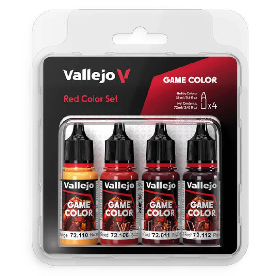 Vallejo Game Colour Red Colours Acrylic Paint Set