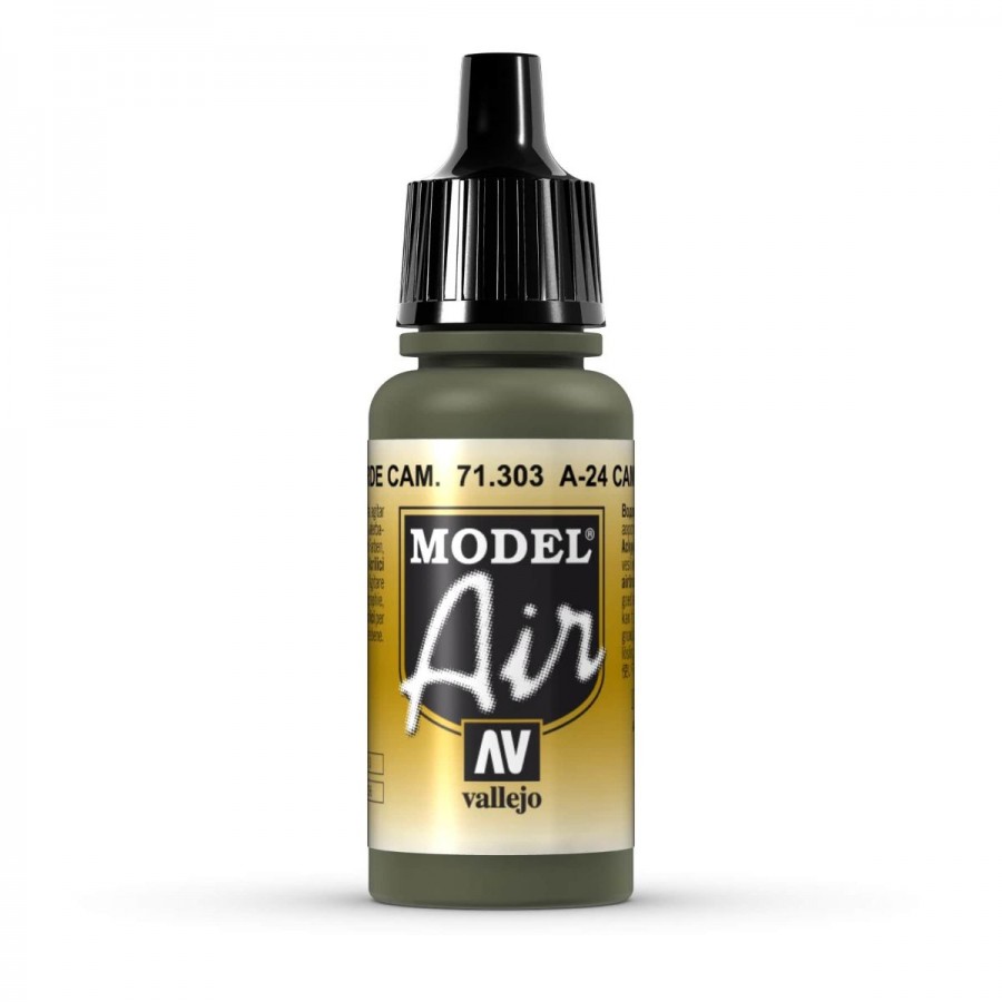 Vallejo Acrylic Paint Model Air A-24M Camouflage Green 17 ml