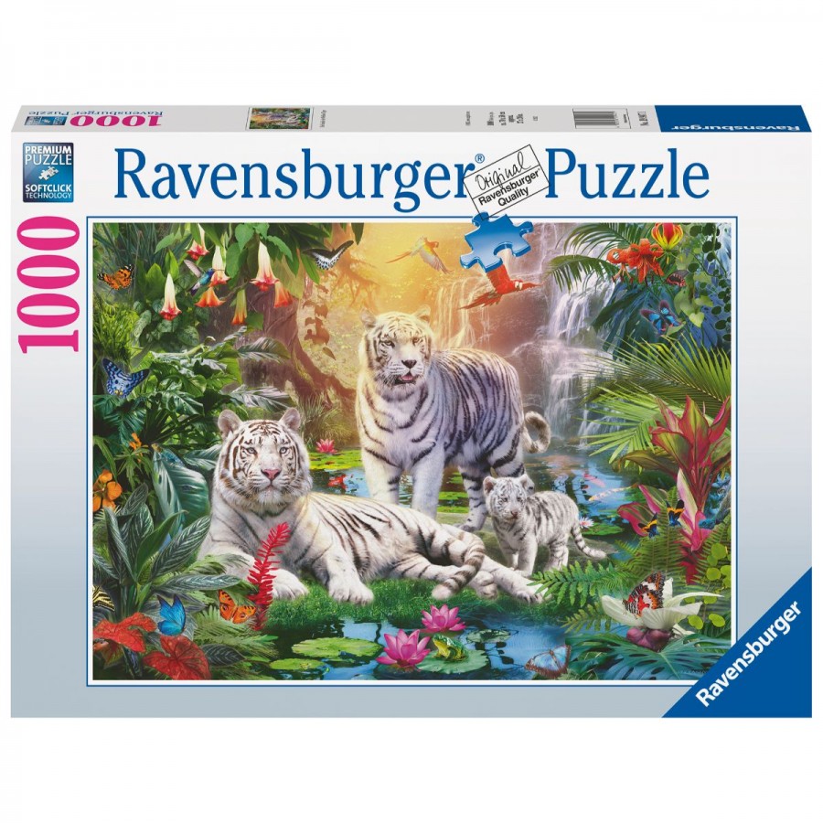 Ravensburger Puzzle 1000 Piece White Tiger Family