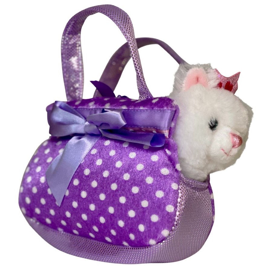Plush in Bag Kitty Purple Spot