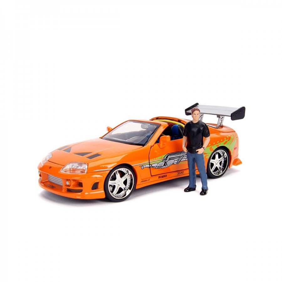 Jada Diecast 1:24 Fast & Furious Toyota Supra Build N Collect With Brian Figure