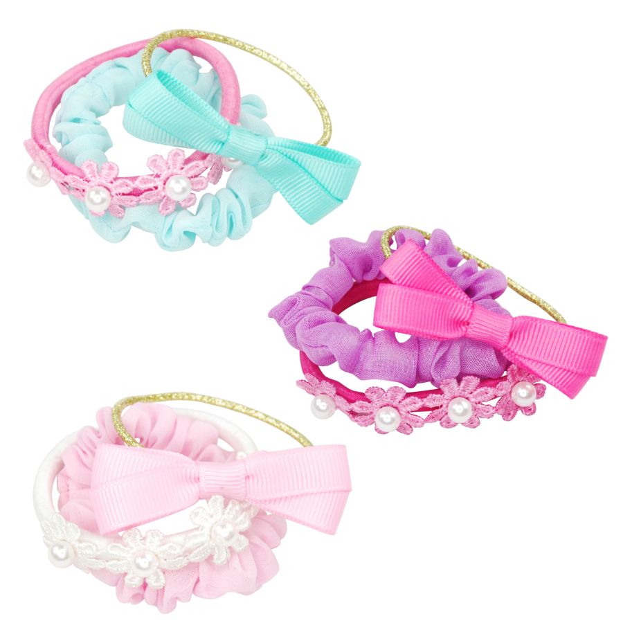 Pastel Delight Scrunchie Elastic Set Assorted